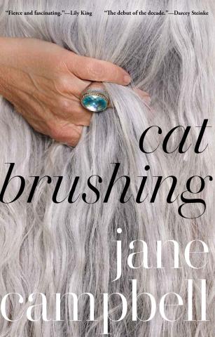 Silver Book Cover For Cat Brushing By Jane Campbell