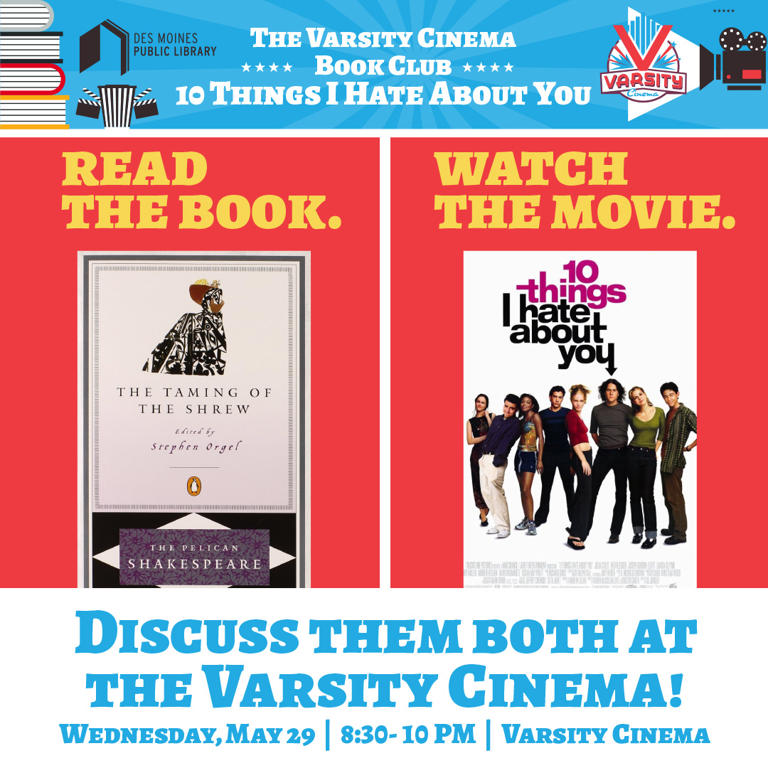 Read the Book. Watch the Movie with the book and movie cover side by side