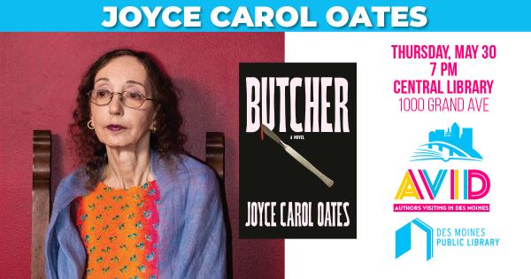 A Graphic Descripting Joyce Carol Oates' upcoming Authors Visiting in Des Moines Event