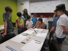 Teens and tweens start learn how to create their own graphic novels.