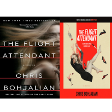The Flight Attendant book cover and movie cover side by side