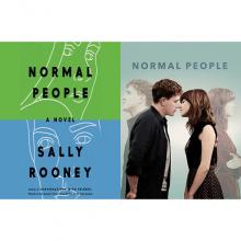 Normal People book cover and movie cover side by side