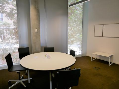 Central Study Room 3 with round table and whiteboard
