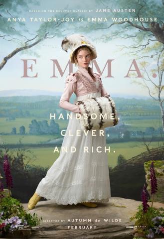 Graphic image of the movie poster for Emma.
