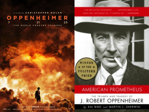 Oppenheimer Book Cover and Movie Poster