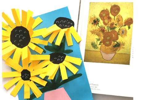 Art Cart Van Gogh sunflower craft.