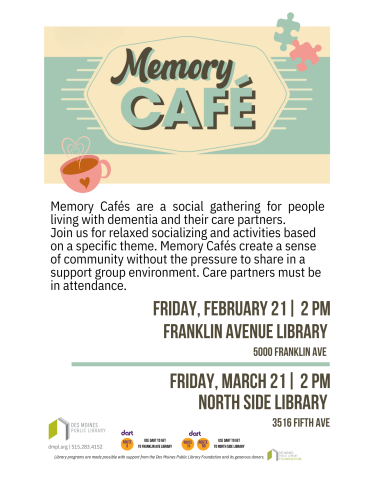 A promotional poster for Memory Cafe 